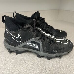 Nike Alpha Boys‎ Menace 3 Shark (CV0581-010) Size 6 Black Football Cleats Shoes